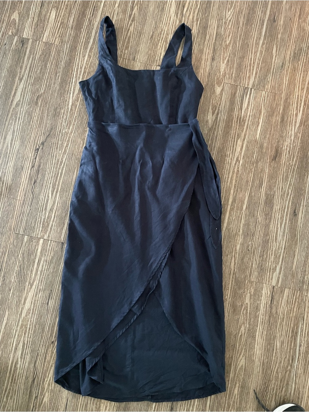 Wilfred Navy Sleeveless Midi Dress